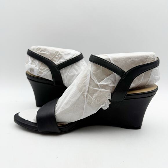 Naturalizer Womens Bristol Wedge Dress Sandals US 6 M EU 36 Black NIB - Picture 7 of 11